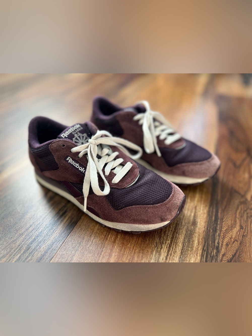 Reebok Classic Women’s Suede & Mesh Sneakers with White Laces